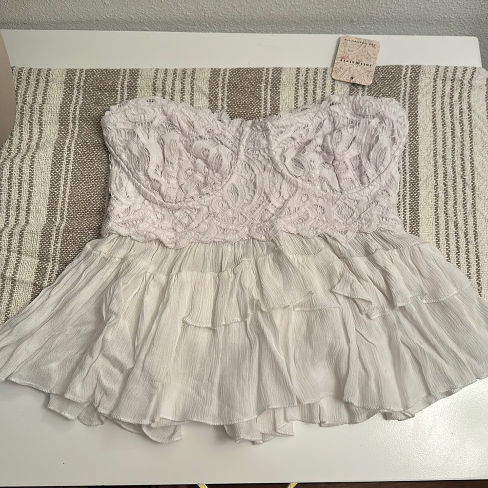 Free People strapless bustier top (Sm)